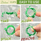 Dalzom® 300Pcs Tomato Clips, Plastic Trellis Clips Plant Support Clips - Image 3