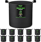 Grow Bags for Potato 5-Gallon: 10 Pack Black 350G Heavy Duty Thickened Fabric by RVZHI