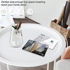 Garden 4 you End Table Metal Side Table Round Folding Tray Cyan Sofa Small - Image 4