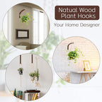 Juexica 4 Pcs Plant Hanger Wooden, 8 Inch Hanging Plant Hooks - Image 6
