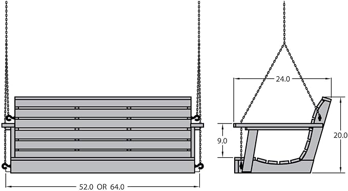 highwood Weatherly Porch Swing, 4 Feet - Image 6
