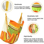Hommtina Hammock Chair Hanging Rope Swing, Max 300 Lbs Hanging Chair - Image 2