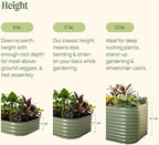 Vego garden 17" Tall 42" Round Raised Garden Bed Metal Raised Bed Planter Box - Image 9