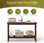 SUPER DEAL All-Weather Patio Bar Table Entry Console Table, 2-Shelf 48 inch - Image 6