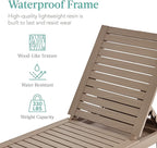 Best Choice Products Outdoor Lounge Chair, Resin Patio Chaise Lounger - Image 4