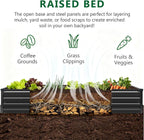 2 Pack 6x3x1FT Galvanized Raised Garden Beds Kit Outdoor Metal Gardening - Image 4