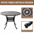 41" Round Patio Dining Table - Image 6