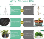 4 Pack 8 Inch Self Watering Hanging Planters - Image 5
