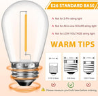 24 Pack LED S14 Replacement Light Bulbs, Waterproof 1W Vintage Edison Bulbs - Image 4