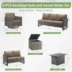 Belord 6-Piece Outdoor Sectional Furniture Set - Image 2