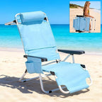 MOPHOTO Oversized Beach Lounge Chair, 5-Position Adjustable Tanning Chair - Image 6