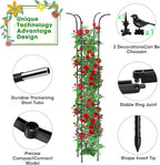 Tower Obelisk Garden Trellis for Climbing Plant，6.2FT/74.4" Rustproof Metal - Image 2