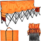 VEVOR Portable Folding Bench, 6 Seat Foldable Soccer Bench by VEVOR