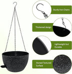 WOUSIWER Self Watering Hanging Planters, 2 Pack 12'' Plastic Pots - Image 5