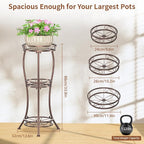 LASZOLA Bronze 3 Tier Tall Plant Stand - Image 3