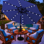 Blissun 9 ft Solar Umbrella 32 LED Lighted Patio Umbrella Table Market Umbrella - Image 6