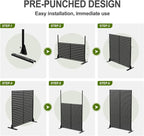 Casaphoria 72" H x 35" W Metal Outdoor Privacy Screen, Freestanding Decorative - Image 8
