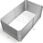 Land Guard 2 Pack 8×4×2ft Galvanized Raised Garden Bed Kit, Galvanized Planter - Image 2