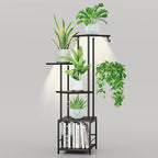 Plant Stand Indoor with Grow Light, 5-Tiered Tall Plant Stand Indoor, Metal - Image 2
