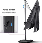 PURPLE LEAF 11.5' X 11.5' Telescopic Patio Umbrella - Image 3