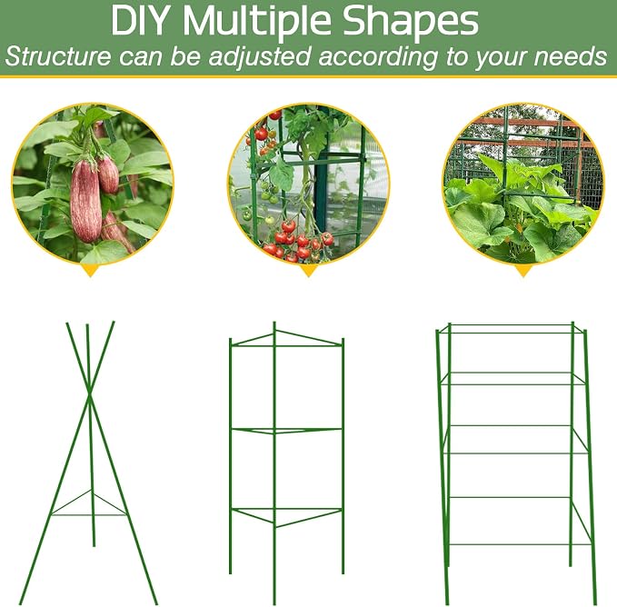 Halatool 8 Pack Tomato Cages for Garden, Garden Stakes Tomato Trellis for Pots - Image 5