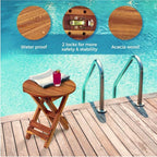 Small Patio Table, Outdoor Folding Side Table, Portable Side Table, Small Side - Image 6