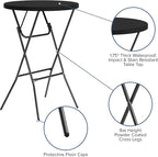 Flash Furniture Elon Round Folding Bar Height Table - Image 6