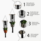 Artilady Black Plant Hanger Macrame Hanging Planter - Image 3