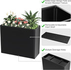 Tall Metal Planter Box for Outdoor Plants 36"L x 12"W x 26"H, Heavy Duty Steel - Image 3