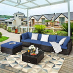Tangkula 6 Piece Patio Furniture Set, Outdoor Deck Lawn Backyard Durable Steel - Image 2