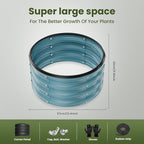 ZXZYHFTY Round Galvanized Raised Garden Bed kit, Round Large Metal Raised - Image 4