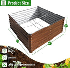 SnugNiture Galvanized Raised Garden Bed 4x4x2FT Outdoor Large Metal Planter Box - Image 2