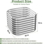 4 PCS Galvanized Raised Garden Bed Outdoor, Metal Garden Bed - Image 3