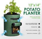 Delxo 5 Pack 7 Gallon Potato Growing Bags, Planter Garden Grow Bags - Image 4