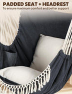 Chihee Hammock Chair Hanging Swing Max 500 Lbs 2 Cushions Included Steel - Image 4