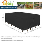 Easy-Going Rectangle Patio Furniture Cover Waterproof Outdoor Dining Table and - Image 2