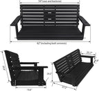 Poly Lumber 3-Seat Porch Swing, HIPS 5-Feet Bench Swing - Image 2