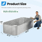 Quictent Galvanized Tall Raised Garden Bed Kit, - Image 5