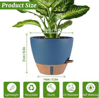 2 Pack 10 inch Plant Pots, Plastic Self Watering Planters - Image 7