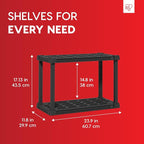 IRIS USA 2-Shelf Light Duty Plastic Storage Shelves, 100lb Capacity, Medium - Image 3
