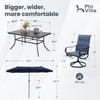 PHI VILLA 8 Piece Patio Dining Set - Image 8