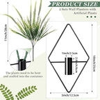 2 Pieces Black Wall Decor Hanging Planters - Image 2