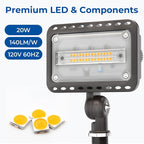 CINOTON 20W LED Flood Lights Outdoor, IP65 Waterproof Exterior Security Wall - Image 12