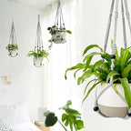 Mkono Macrame Plant Hanger Indoor Hanging Planter Basket - Image 3