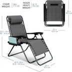 Nestl Zero Gravity Chairs Set of 2, Patio Lounge Chair Outdoor - Image 3