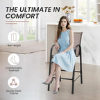 HOMREST Outdoor Bar Height Stools Set of 8, High Back Patio Chairs - Image 3