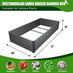 A ANLEOLIFE 8-Pack 6X3X1.5ft & 74x74x18 in Deep Root Galvanized Raised Garden - Image 5