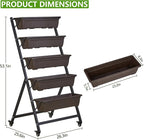 VECELO 5-Tier Vertical Garden Bed, Freestanding Elevated Raised Garden Planter - Image 6