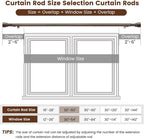 2 PACK 1” Diameter brown curtain rod Itself is 30 to 60 inch. 1 Pack Fits 30-54 - Image 3