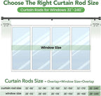 Time Forest Curtain Rods for Windows 32 to 240, 1 Inch Adjustable Black Heavy - Image 7